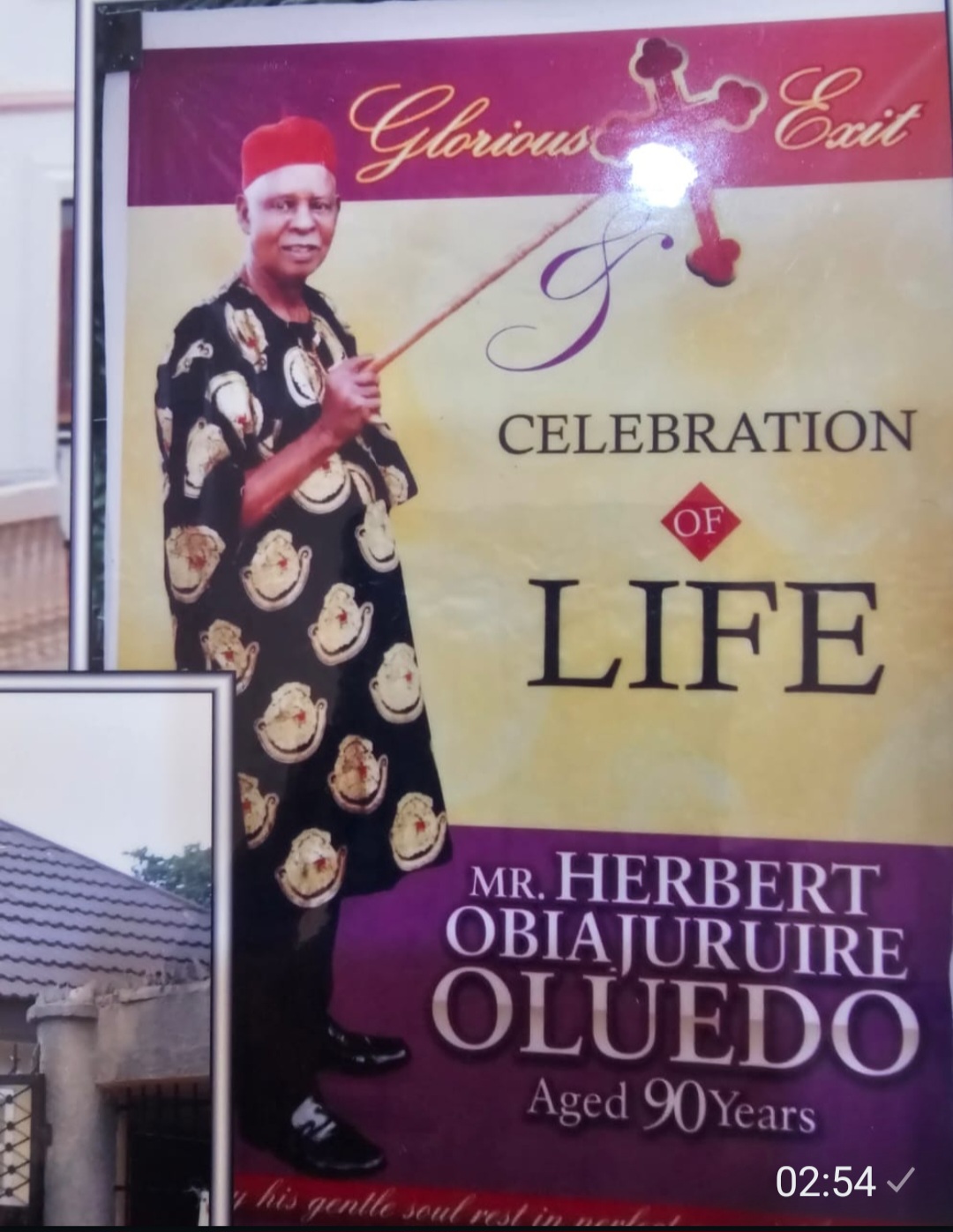 “SAINTS GO HOME”: 7th April 2012, Holy Saturday, my lovely Dad, Mr Herbert Obiajuruire Oluedo passed on to the Glory of God Almighty, at the age of 90.